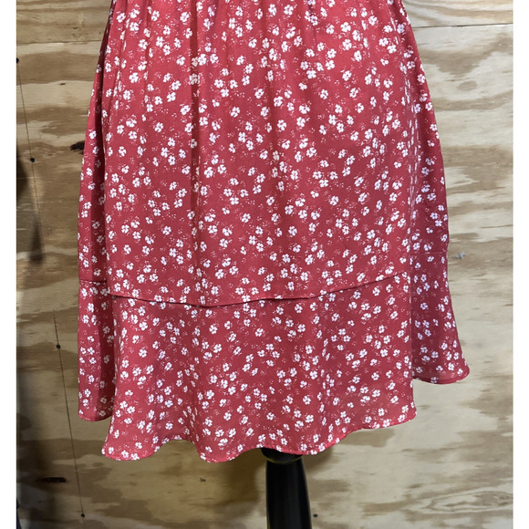 Abercrombie & Fitch Puff Sleeve Smocked Mini Babydoll Dress Floral Size Medium - Picture 9 of 16